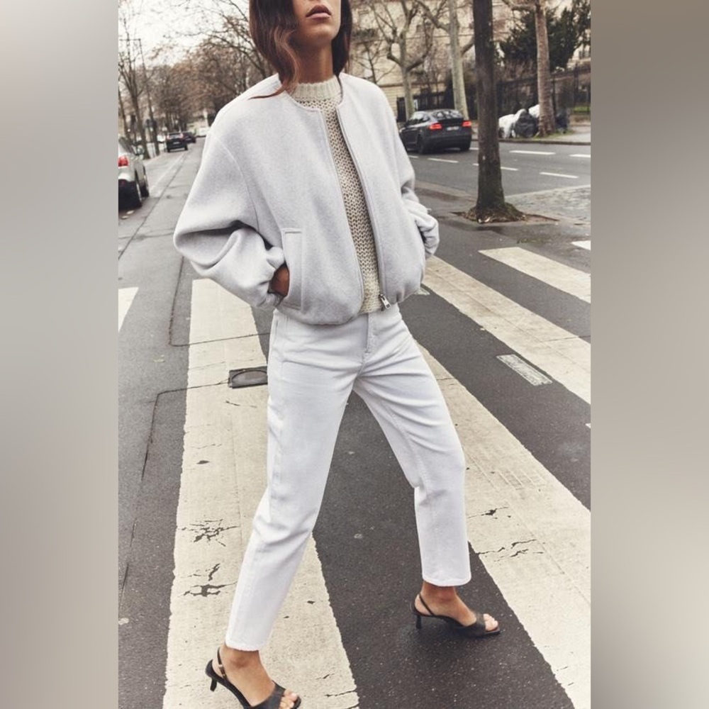 Zara Mom Jeans in White
